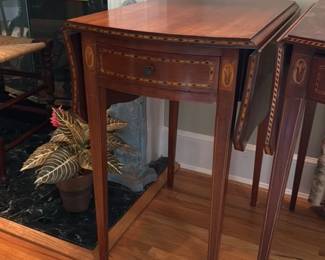 Antique Inlaid Side Table 