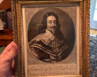 Portrait of Charles - 1790 gilt frame provenance on back 