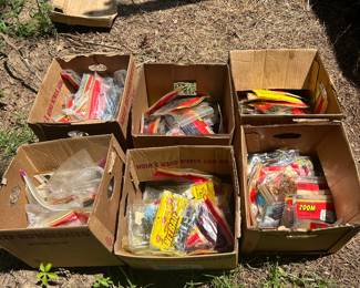 Boxes of fishing worms at least 50 packs per box . Price per box 50.00