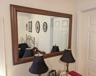 Mirror and lamps