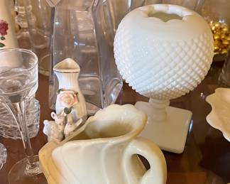 Milk Glass Candle Holder