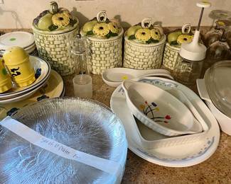 Handmade Ceramic vintage canisters