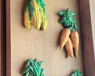 Handmade Ceramic decorative vegetable decor, very old!