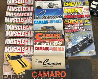 Camaro magazines and merchandise