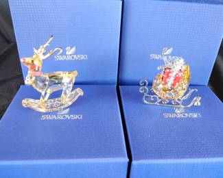 KG175VSwarovski Crystal Reindeer Sleigh