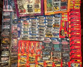 Highest & Best Offer – Full Lot Only! 
Everything pictured is being sold together as one lot – no separating.
Includes:
•	Vintage Matchbox Collection – boxed and loose, featuring cars, trucks, taxis, tow vehicles, boats, and construction vehicles. Several with original boxes and a 1960s collectors guide included!
•	Large collection of Hot Wheels, Racing Dreams, Johnny Lightning, and other die-cast cars (many mint on card)
•	Special editions: WWF Attitude, KISS, Funny Cars, Pepsi, Reese’s, MUG Root Beer, Fudgsicle, Big Mac, and more
•	Vintage Hot Wheels Action Pack sets
•	Collector cars, drag racing editions, and promotional issues
* Thousands of dollars in retail value – being offered as one bulk deal! Perfect for collectors, resellers, or dealers.
*Deadline for offers: Saturday, August 30th at 4:00 PM
*Highest & best offer will take the entire lot!
