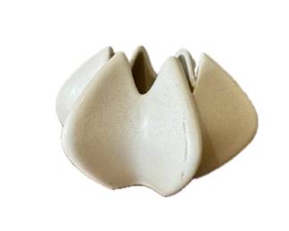 Coastal cream flower vase