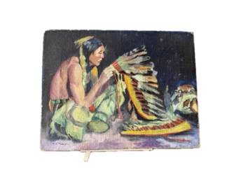 E. Terry signed oil on canvas 