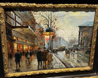 Jackson 
Medium : Oil on Canvas 
Paris  Street Scene
Inspired by: Edouard Léon Cortez 
