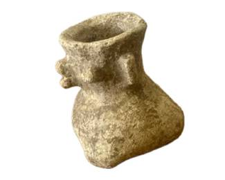 Figural clay vessel