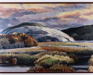 Philip Koch (born 30 March 1948) is professor emeritus at the Maryland Institute College of Art and an American realist painter whose landscapes are heavily influenced by the work of Edward Hopper. Since 1983, Koch has spent summers in residency at Hopper's studio on Cape Cod.[1]
Art museums all over the US hold Koch's work in their permanent collections and he has had seventeen solo museum exhibitions, most recently at the Ogunquit Museum of American Art.

6’1” X 4’1” 
