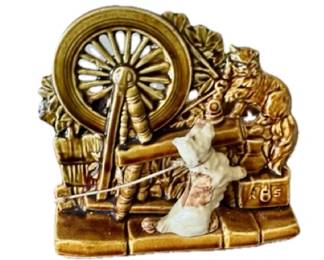 1950's McCoyPottery Vase "Spinning Wheel Scottie"