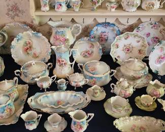 Huge collection of RS Prussia porcelain, Nippon porcelain, and German porcelain