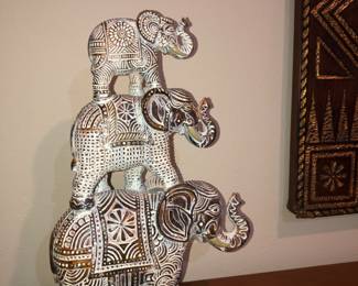 Carved elephants
