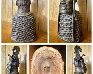 Vintage Bronze Bust, Benin (now Nigeria)Tribe Warrior 