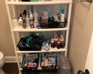 Bathroom toiletries and supplies