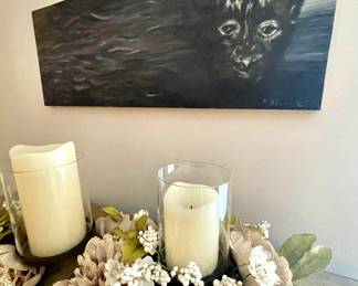 3 pc Candle arrangement
Original painting and signed  