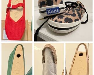 -Keds & Kate Spade Collab New York Satin (1)Leopard  EU 39.5   US 8.5 
-Lucky Brand Emmie Sophia (1)Leopard 
SZ. 8.5
-VIVAIA Women's Margot Mary-Jane
(1)Ruby Red & (1)Forest Green 
SIZE EU 39.5 US  8.5
-VIVAIA Women's Tamia (1)Dark Leopard 
SIZE EU 39.5 US  8.5