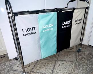 4 Section Laundry Cart Basket Bin with wheels
16 x 30 x 40 Inch