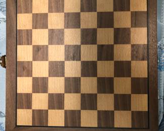 Chess set with sliding storage drawers