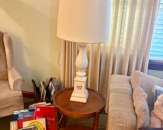 Lamp is a is available side table has sold