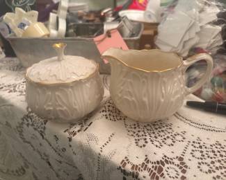 Lennox creamer and sugar