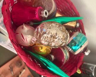 Antique glass ornaments
