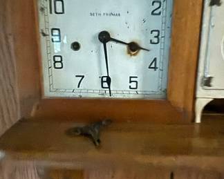Antique Seth Thomas wooden wall clock