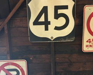 Highway 45 vintage sign