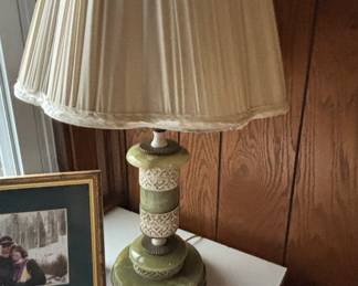 Vintage marble table lamp