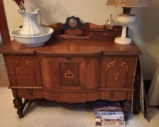 Antique sideboard/chest storage