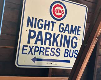 Cubs Night Parking vintage sign