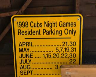 Chicago Cubs Night Games vintage sign