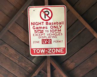 Cubs Night Baseball parking sign
