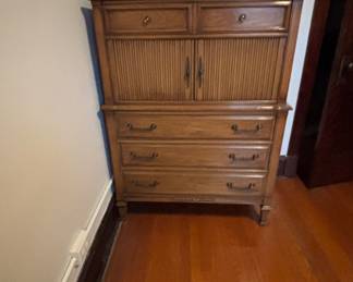 Vintage MCM tall boy dresser