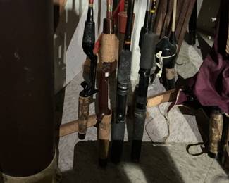 Vintage fishing poles