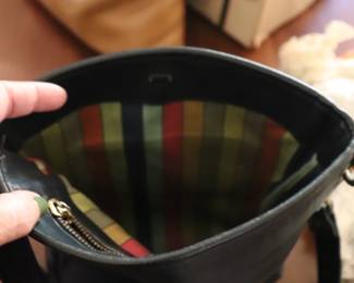 1960's Bonnie Cashin for Coach Kiss Lock Tote Bag Black Leather