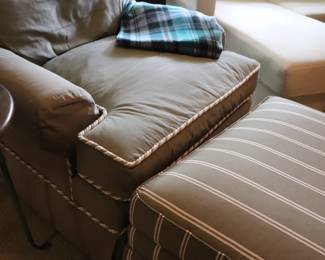 Upholstered chair and ottoman by Dilworth design group