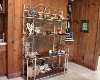 Large Metal & wood Baker's Rack