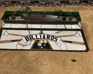 Stained glass billiard light