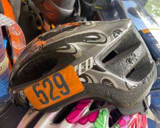 Several Bike helmets