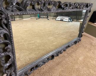Large ornate wall mirror