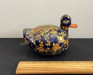 Kashmiri Lacquer Duck Trinket Box