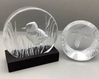 Mats Jonasson Lead Crystal Paperweights