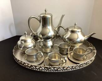 Pewter tea set