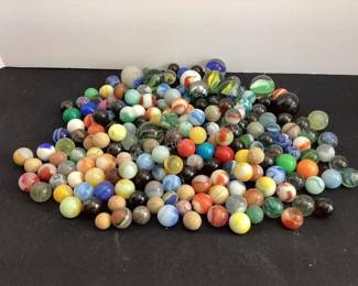 Vintage marbles, some glow