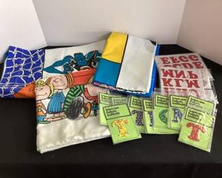 Vintage kids pillowcases & iron ons