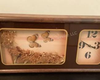 MCM butterfly accent clock