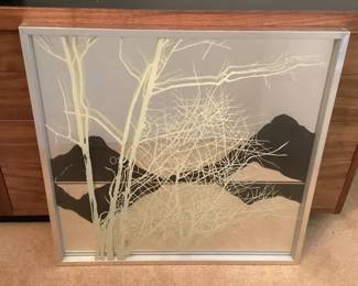 Vintage mirrored artwork