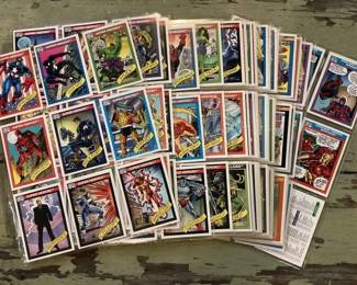 Several sets of Marvel Comics cards
